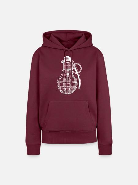 Glühlampe - Frauen Premium Bio Hoodie - Burgunderrot