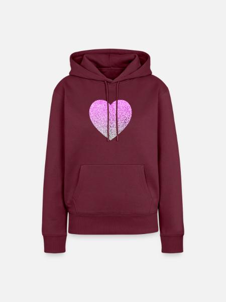 glitter - Frauen Premium Bio Hoodie - Burgunderrot
