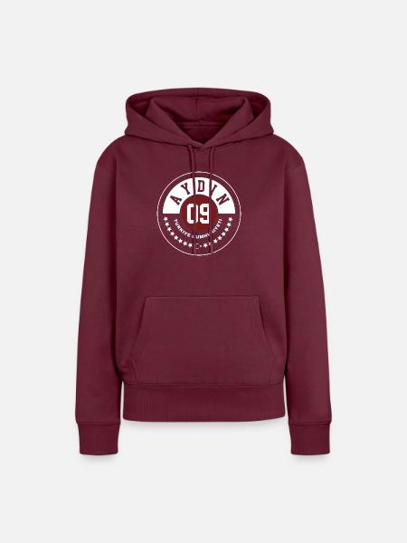 Aydın - Frauen Premium Bio Hoodie - Burgunderrot