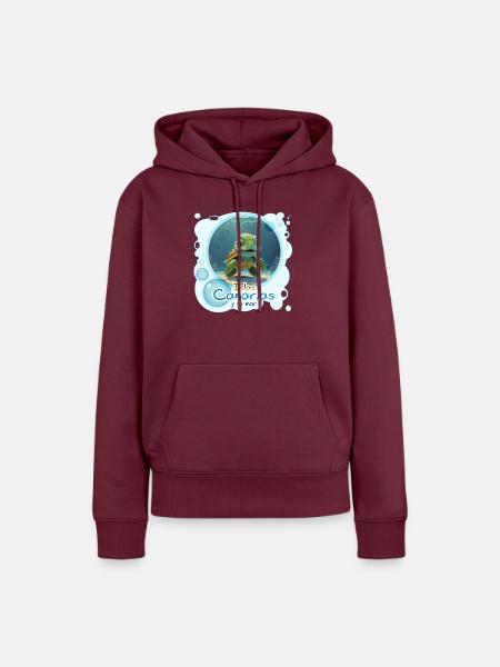 Schildkröte - Frauen Premium Bio Hoodie - Burgunderrot