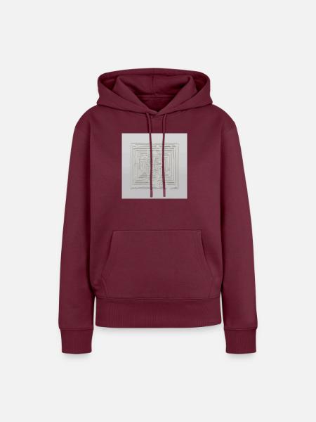 Freiheitliche Eleganz - Frauen Premium Bio Hoodie - Burgunderrot