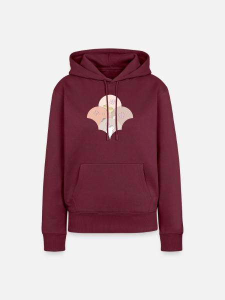 Kawaii Kätzchen - Frauen Premium Bio Hoodie - Burgunderrot