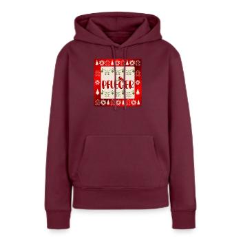 Pflege Pflegefachkräfte Weihnachten Pfleger - Frauen Premium Bio Hoodie - Burgunderrot - Vorne - Julia (174cm)