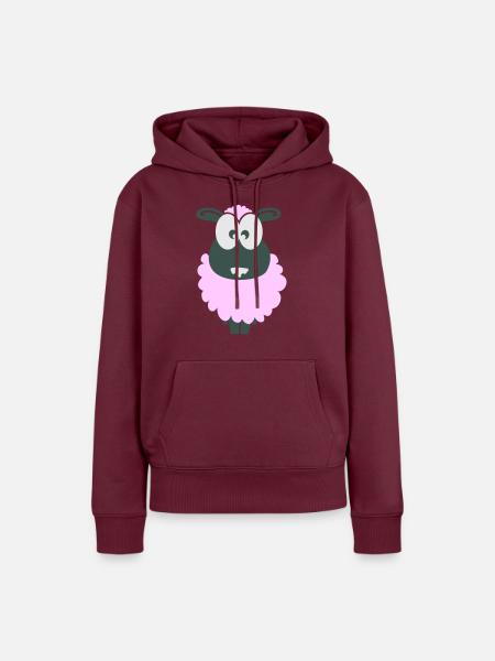 little sheep - Frauen Premium Bio Hoodie - Burgunderrot