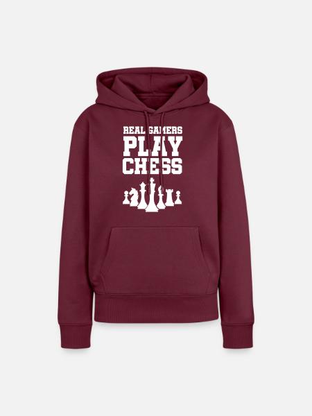 schachfiguren chess - Frauen Premium Bio Hoodie - Burgunderrot