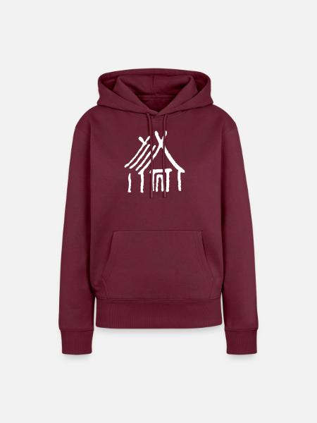 Walhalla - Frauen Premium Bio Hoodie - Burgunderrot