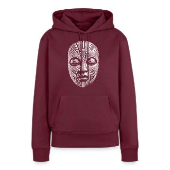 Masque - Sweat à capuche Premium bio Femme - bourgogne - Devant - Julia (174cm)