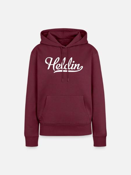 Heldin - Frauen Premium Bio Hoodie - Burgunderrot