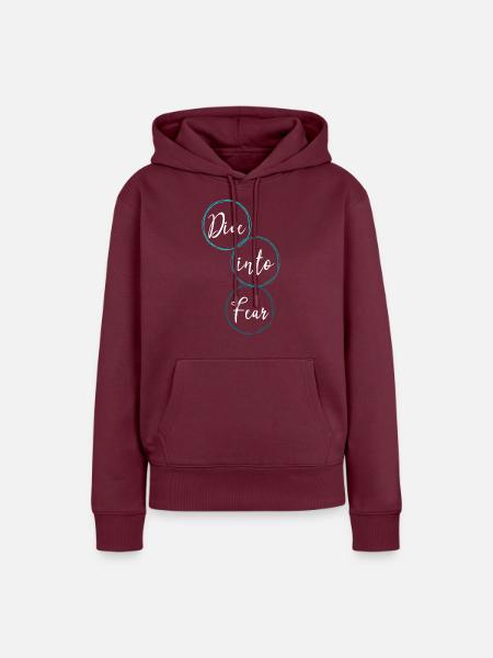 bungee jumping experiences courage - Frauen Premium Bio Hoodie - Burgunderrot