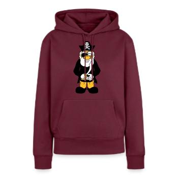 pirat kapitaen matrose seeraeuber saebel meere - Frauen Premium Bio Hoodie - Burgunderrot - Vorne - Julia (174cm)