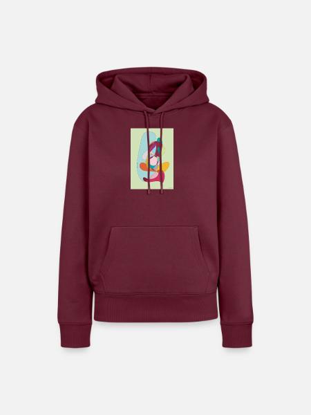 Abstrakte Farbflächen Komposition - Frauen Premium Bio Hoodie - Burgunderrot