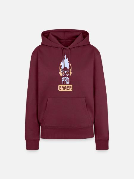 Pro Gamer - Frauen Premium Bio Hoodie - Burgunderrot