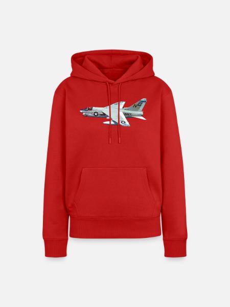 A-7 Corsair II - Frauen Premium Bio Hoodie - Rot