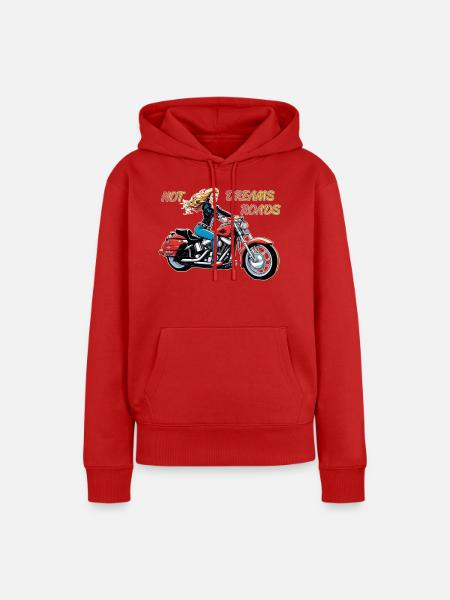 Mädchen Heiße Träume Straßen - Frauen Premium Bio Hoodie - Rot