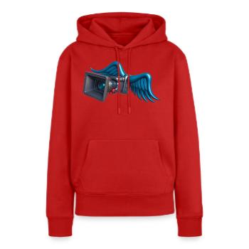 ANGELIC CAM - sound & vision - Sweat à capuche Premium bio Femme - rouge - Devant - Julia (174cm)