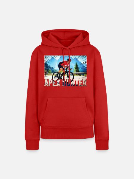 APEX HUNTER Mountainbiker - Frauen Premium Bio Hoodie - Rot
