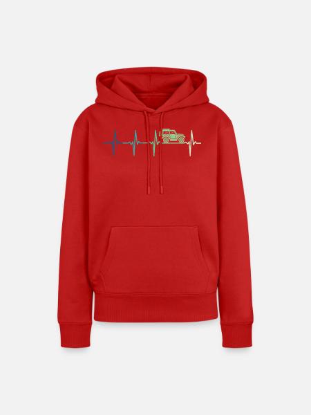 Offroad-4x4 Offroad-Geländefahrzeug - Frauen Premium Bio Hoodie - Rot
