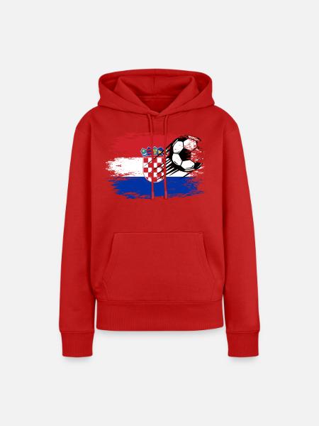 Kroatien Flagge - Frauen Premium Bio Hoodie - Rot