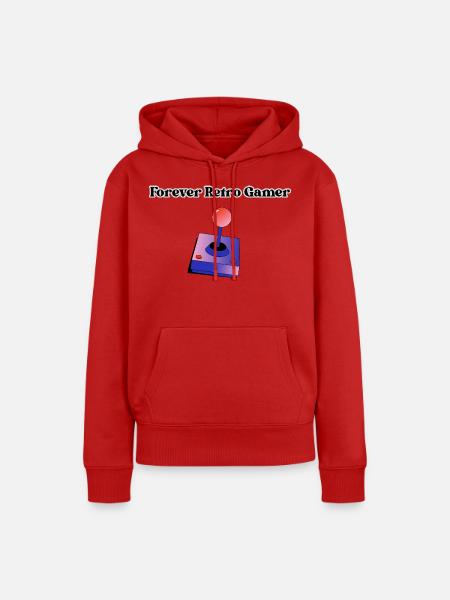 Forever Retro Gamer - Frauen Premium Bio Hoodie - Rot