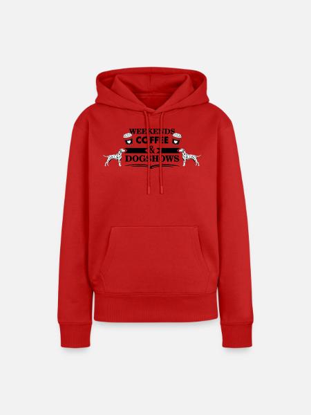 Weekends - Coffee - Dogshows - Frauen Premium Bio Hoodie - Rot