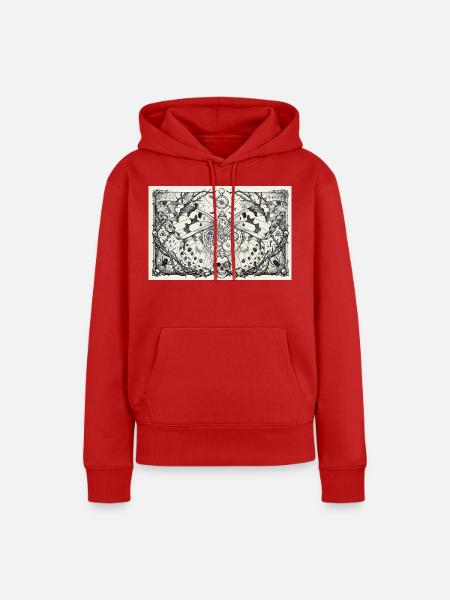 Steampunk Schmetterling Halloween - Frauen Premium Bio Hoodie - Rot