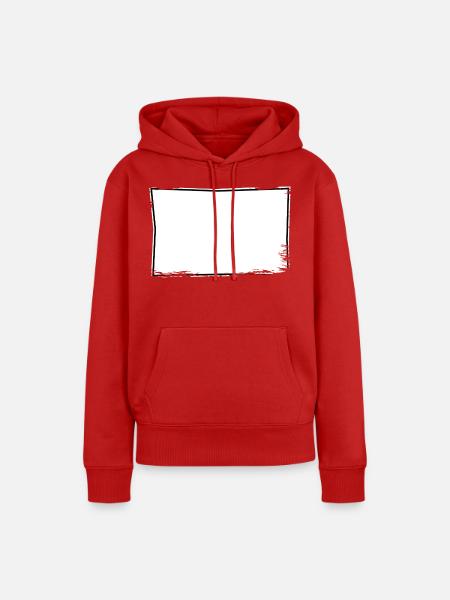 Eckiges Rahmen Comic-Design used look - Frauen Premium Bio Hoodie - Rot