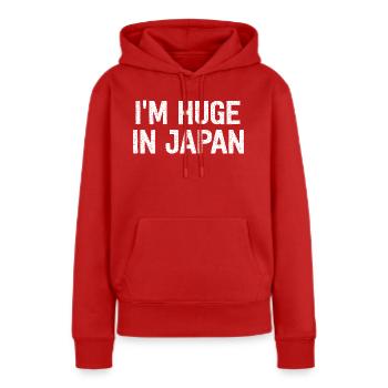 Je suis énorme au Japon - Sweat à capuche Premium bio Femme - rouge - Devant - Julia (174cm)