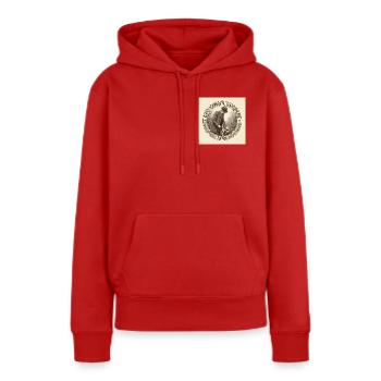 Gentleman jardinier - Sweat à capuche Premium bio Femme - rouge - Devant - Julia (174cm)