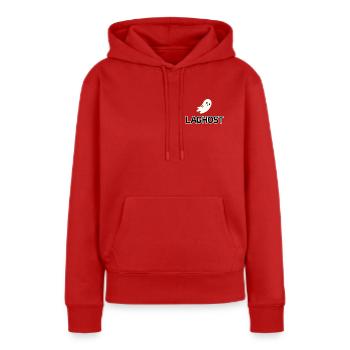 Laghost: Geist süßes Lächeln - Frauen Premium Bio Hoodie - Rot - Vorne - Julia (174cm)