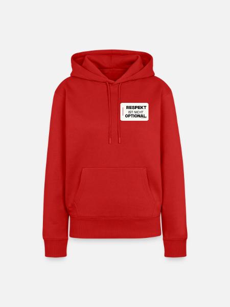 Respekt ist nicht optional - Frauen Premium Bio Hoodie - Rot