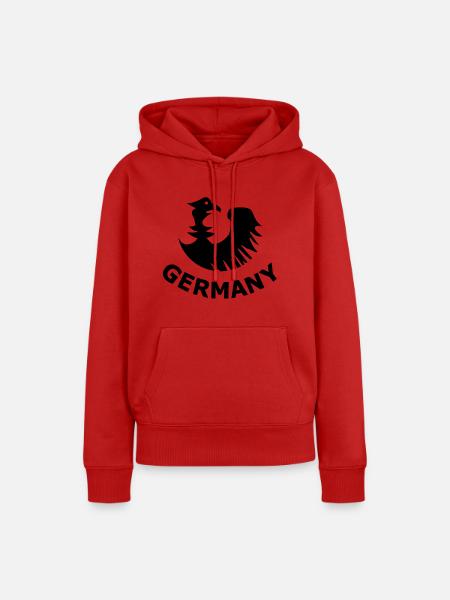 Deutschland Fans Design - Frauen Premium Bio Hoodie - Rot