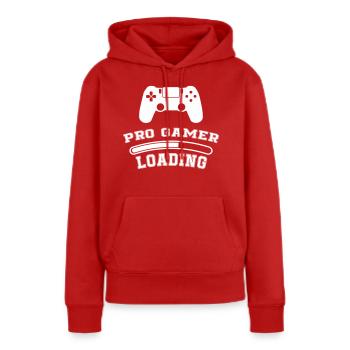 Pro Gamer Loading - Frauen Premium Bio Hoodie - Rot - Vorne - Julia (174cm)