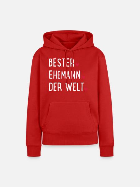 Ehemann - Frauen Premium Bio Hoodie - Rot