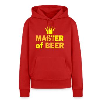 maß bier - Frauen Premium Bio Hoodie - Rot - Vorne - Julia (174cm)