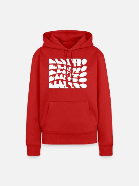 Elektro-Musik-Design - Frauen Premium Bio Hoodie - Rot
