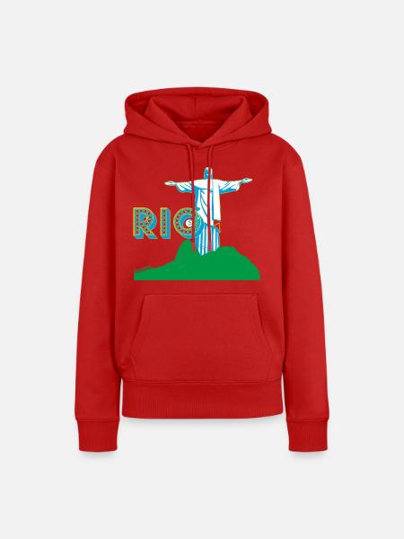 Love Rio - Frauen Premium Bio Hoodie - Rot