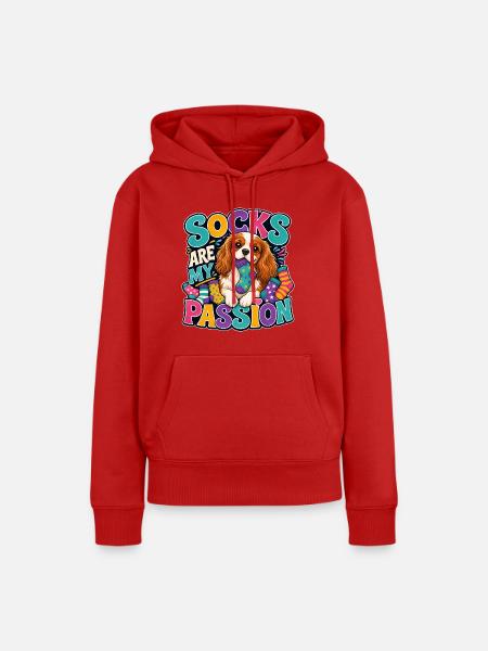 Kavallerier King Charles Spaniel - Frauen Premium Bio Hoodie - Rot