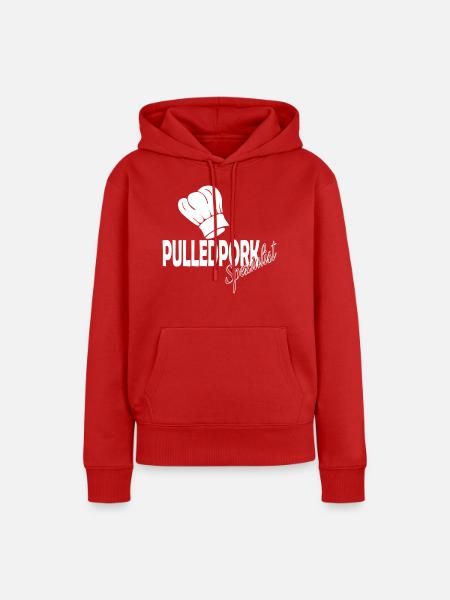 Pulled Pork - Frauen Premium Bio Hoodie - Rot