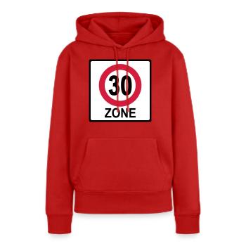 Zone 30 Geburtstag - Frauen Premium Bio Hoodie - Rot - Vorne - Julia (174cm)