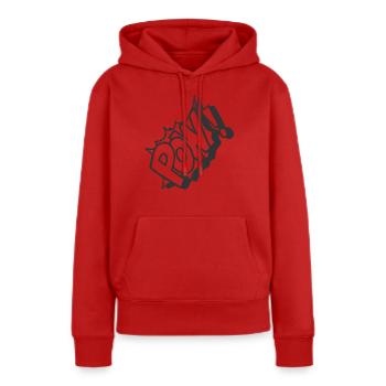 Comic Pow - Frauen Premium Bio Hoodie - Rot - Vorne - Julia (174cm)