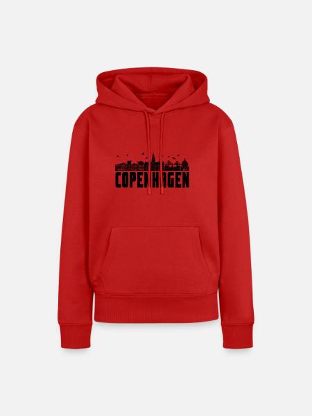 Kopenhagen - Frauen Premium Bio Hoodie - Rot