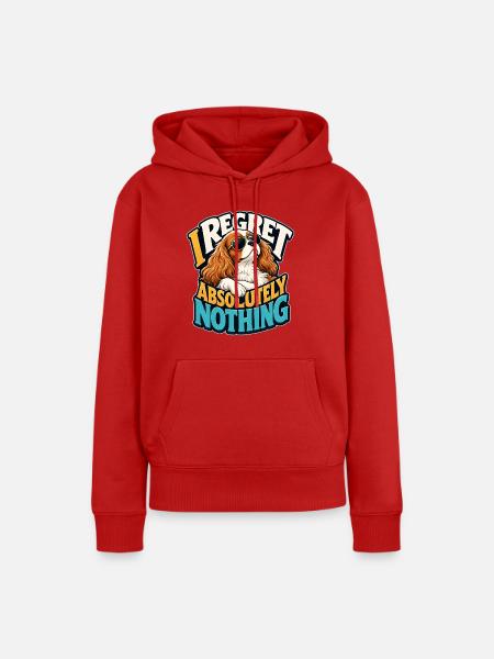 Kavallerier King Charles Spaniel - Frauen Premium Bio Hoodie - Rot