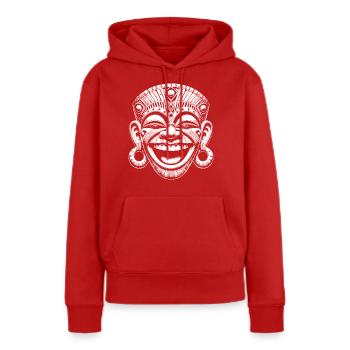 Maske - Frauen Premium Bio Hoodie - Rot - Vorne - Julia (174cm)