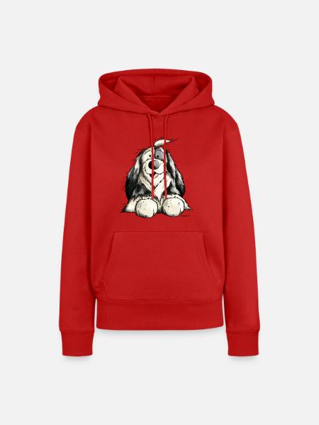 Süßer Bobtail - Frauen Premium Bio Hoodie - Rot