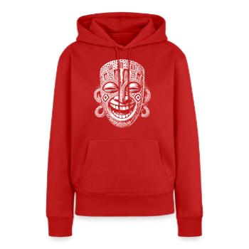 Maske - Frauen Premium Bio Hoodie - Rot - Vorne - Julia (174cm)