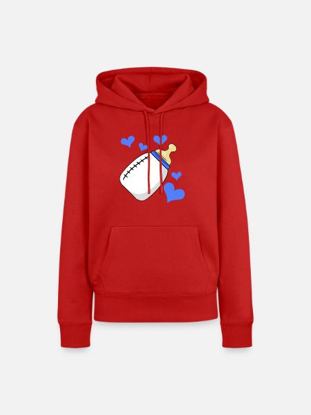 Milchflasche Junge Schwanger Geburt - Frauen Premium Bio Hoodie - Rot