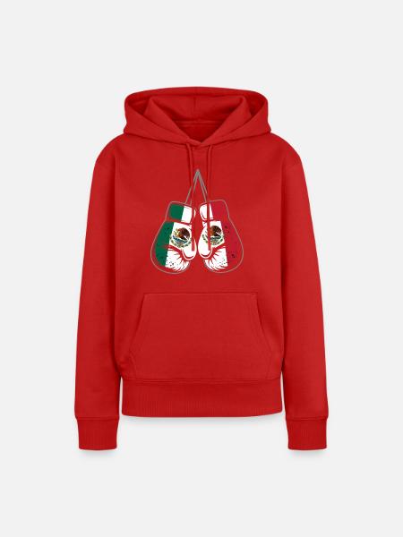Mexiko Flaggen Boxhandschuhe - Frauen Premium Bio Hoodie - Rot