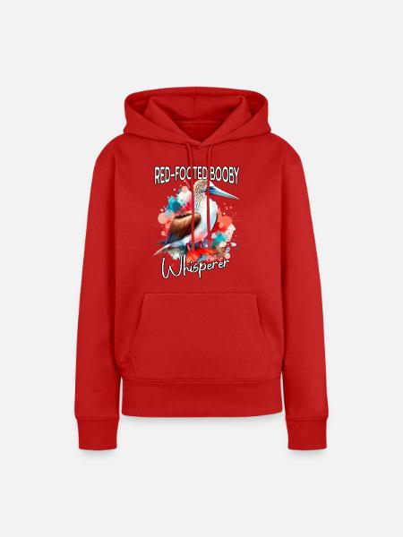 Rotfusstölpel Flüsterer - Frauen Premium Bio Hoodie - Rot