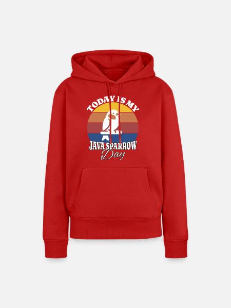 Reisamadine Java Sparrow - Frauen Premium Bio Hoodie - Rot
