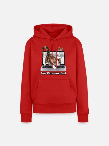 Computermaus - Frauen Premium Bio Hoodie - Rot